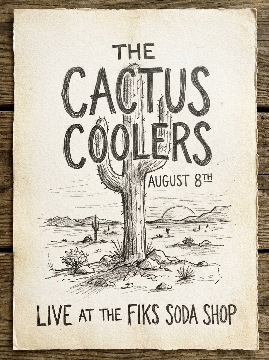 Cactus Coolers Live at the Fiks Soda Shop (Again!)